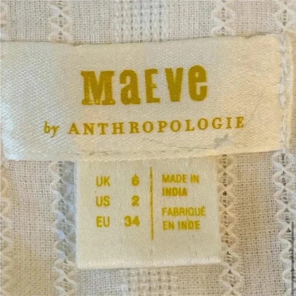 Anthropologie Maeve Koi Embroidered Button Down Size 2 - Picture 12 of 15